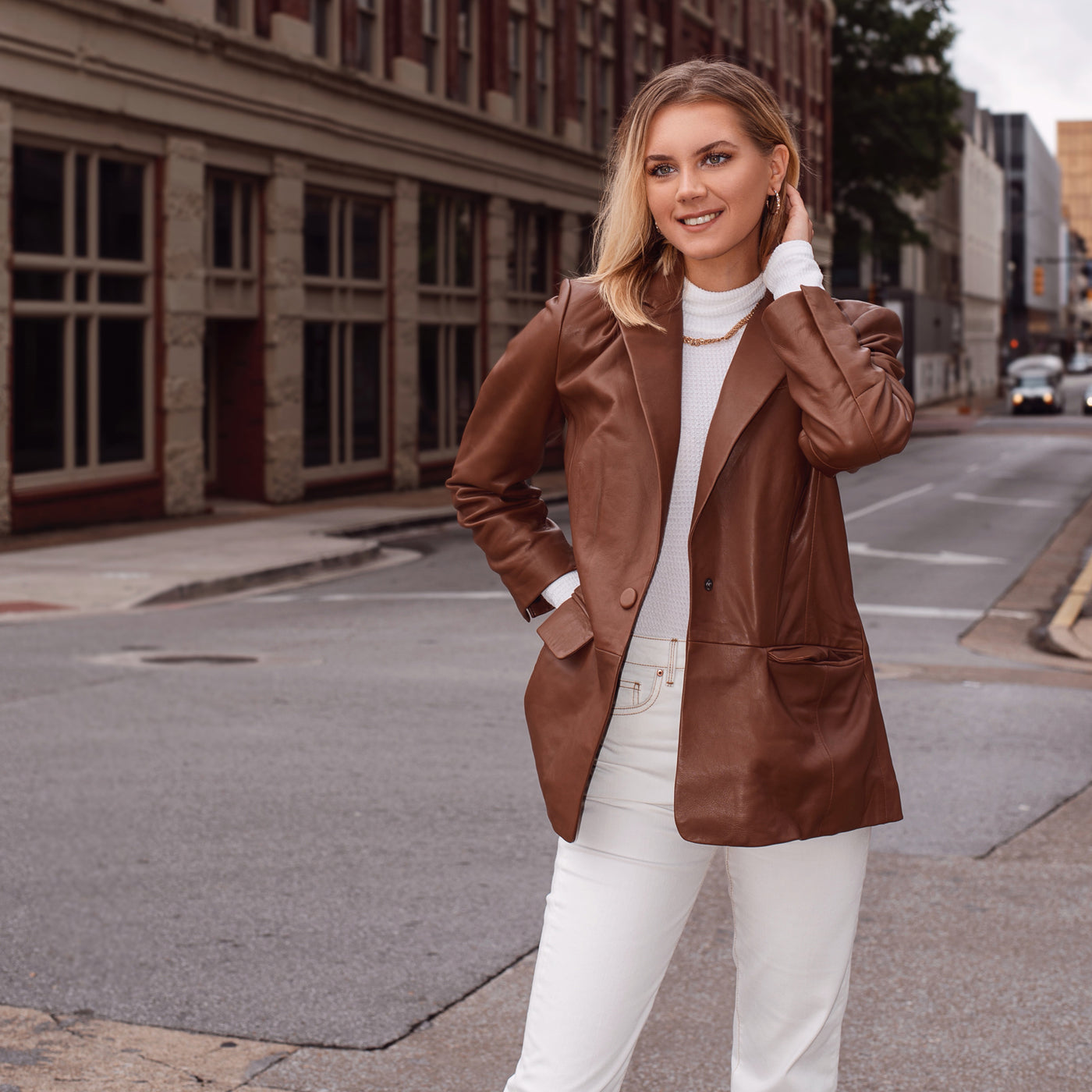 leather blazer and dress Spring Leather Jacket | Fashion