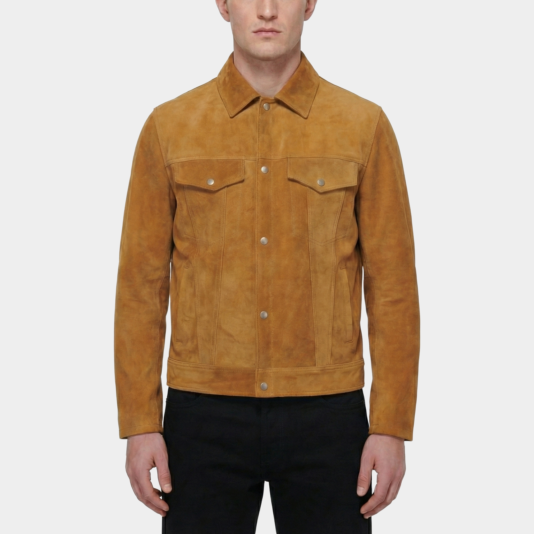 Carson Brown Suede Trucker Jacket – Poshéle