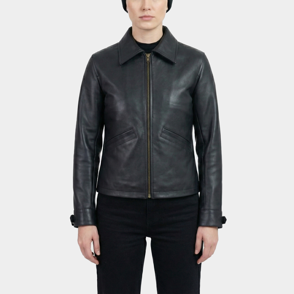 Zest Black Leather Jacket – Poshéle