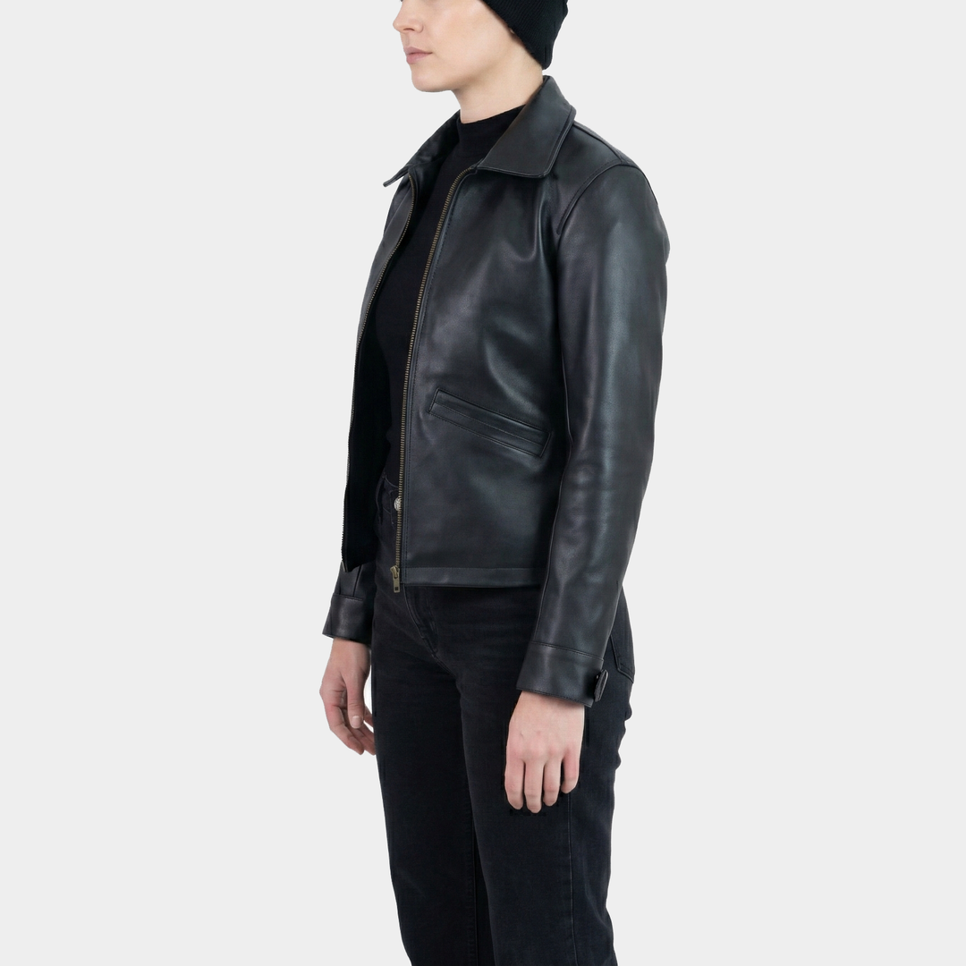 Zest Black Leather Jacket – Poshéle