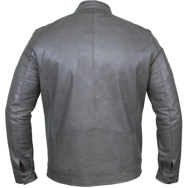 Jackson Grey Leather Biker Jacket – Poshéle